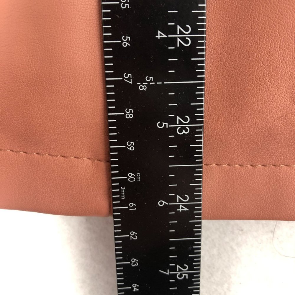 *SOLD* Marc New York Size Medium Pink Faux Leather Full Zip Long Sleeve Jacket - Picture 6 of 10